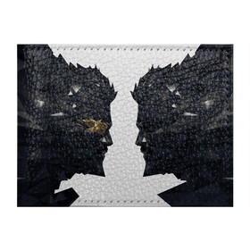 Обложка для студенческого билета с принтом Deus Ex(спина) в Белгороде, натуральная кожа | Размер: 11*8 см; Печать на всей внешней стороне | adam jensen | cyberpunk | deus ex | eidos montreal | games | human revolution | low poly | mankind divided | square enix | адам дженсен | бог из | игры | киберпанк