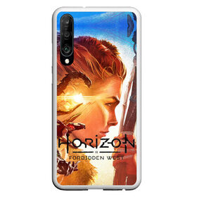 Чехол для Honor P30 с принтом Horizon Forbidden West в Белгороде, Силикон | Область печати: задняя сторона чехла, без боковых панелей | aloy | guerrilla games | horizon forbidden west | hunt | zero dawn | горизонт | запретный запад | игры | нулевой рассвет | охота | элой