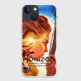 Чехол для iPhone 13 mini с принтом Horizon Forbidden West в Белгороде,  |  | aloy | guerrilla games | horizon forbidden west | hunt | zero dawn | горизонт | запретный запад | игры | нулевой рассвет | охота | элой