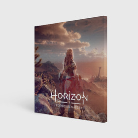 Холст квадратный с принтом Horizon Forbidden West в Белгороде, 100% ПВХ |  | aloy | guerrilla games | horizon forbidden west | hunt | zero dawn | горизонт | запретный запад | игры | нулевой рассвет | охота | элой