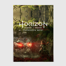 Постер с принтом Horizon Forbidden West в Белгороде, 100% бумага
 | бумага, плотность 150 мг. Матовая, но за счет высокого коэффициента гладкости имеет небольшой блеск и дает на свету блики, но в отличии от глянцевой бумаги не покрыта лаком | aloy | guerrilla games | horizon forbidden west | hunt | zero dawn | горизонт | запретный запад | игры | нулевой рассвет | охота | элой