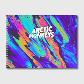 Альбом для рисования с принтом ARCTIC MONKEYS в Белгороде, 100% бумага
 | матовая бумага, плотность 200 мг. | Тематика изображения на принте: alex turner | arctic monkeys | rock | алекс тернер | арктик манкис | рок