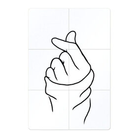 Магнитный плакат 2Х3 с принтом Жест любви в Белгороде, Полимерный материал с магнитным слоем | 6 деталей размером 9*9 см | Тематика изображения на принте: арт | два пальца | жест | жест любви | знак | знак любви | кулак | любовь | палец | пальцы | рисунок | сердце