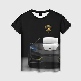 Женская футболка 3D с принтом Lamborghini URUS в Белгороде, 100% полиэфир ( синтетическое хлопкоподобное полотно) | прямой крой, круглый вырез горловины, длина до линии бедер | bolide | car | italy | lamborghini | motorsport | power.prestige | автомобиль | автоспорт | болид | италия | ламборгини | мощь | престиж