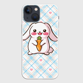 Чехол для iPhone 13 mini с принтом Милый зайка в Белгороде,  |  | веган | вегетарианец | животное | зайцы | зайчик | зайчонок | заяц | кролик | кроль | крольчонок | овощи | пушистик