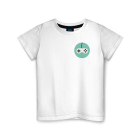 Детская футболка хлопок с принтом GAME OVER в Белгороде, 100% хлопок | круглый вырез горловины, полуприлегающий силуэт, длина до линии бедер | Тематика изображения на принте: game | game over | over | джостик | лого