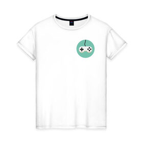 Женская футболка хлопок с принтом GAME OVER в Белгороде, 100% хлопок | прямой крой, круглый вырез горловины, длина до линии бедер, слегка спущенное плечо | game | game over | over | джостик | лого
