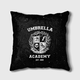 Подушка 3D с принтом Академия Амбрелла в Белгороде, наволочка – 100% полиэстер, наполнитель – холлофайбер (легкий наполнитель, не вызывает аллергию). | состоит из подушки и наволочки. Наволочка на молнии, легко снимается для стирки | the umbrella academy | umbrella | академия амбрелла | амбрелла | герб | зонтик