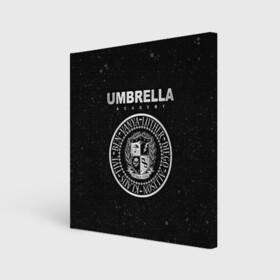 Холст квадратный с принтом Академия Амбрелла в Белгороде, 100% ПВХ |  | the umbrella academy | umbrella | академия амбрелла | амбрелла | герб | зонтик