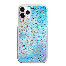 Чехол для iPhone 11 Pro матовый с принтом Капли голубой роса стекло вода в Белгороде, Силикон |  | вода | градиент | для всех | дождь | капли | летний | на каждый день | обычный | окно | поверхность | повседневный | размытость | роса | стекло