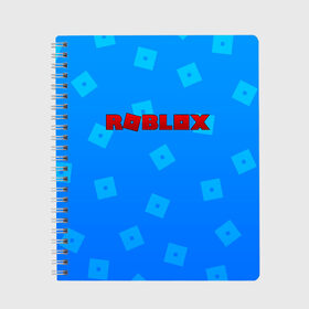 Тетрадь с принтом Roblox в Белгороде, 100% бумага | 48 листов, плотность листов — 60 г/м2, плотность картонной обложки — 250 г/м2. Листы скреплены сбоку удобной пружинной спиралью. Уголки страниц и обложки скругленные. Цвет линий — светло-серый
 | blox | game | gamer | minecraft | roblox | roblox logo | игра | казуальная игра | конструктор | раблокс | роблок | роблоки | роблокс | роблокс лого | роблокс логотип