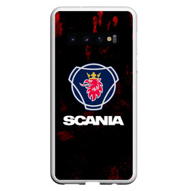 Чехол для Samsung Galaxy S10 с принтом Scania в Белгороде, Силикон | Область печати: задняя сторона чехла, без боковых панелей | Тематика изображения на принте: scania | автобус | грузовик | дальнобой | дальнобойщик | лев | скания | фура | шведское авто