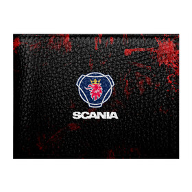 Обложка для студенческого билета с принтом Scania в Белгороде, натуральная кожа | Размер: 11*8 см; Печать на всей внешней стороне | scania | автобус | грузовик | дальнобой | дальнобойщик | лев | скания | фура | шведское авто