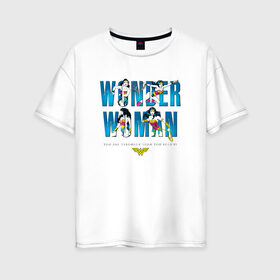 Женская футболка хлопок Oversize с принтом Ты сильнее чем ты думаешь в Белгороде, 100% хлопок | свободный крой, круглый ворот, спущенный рукав, длина до линии бедер
 | dc | diana | vdsvar | warner bros. | warner premiere | wonder woman | чудо женщина