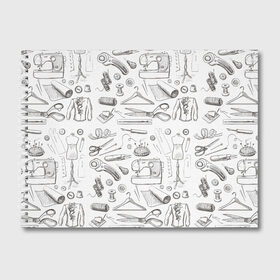 Альбом для рисования с принтом для швеи в Белгороде, 100% бумага
 | матовая бумага, плотность 200 мг. | handmade | иголка | инструменты для шитья | хэндмэйд | швея | шить