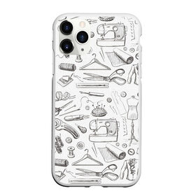 Чехол для iPhone 11 Pro Max матовый с принтом для швеи в Белгороде, Силикон |  | handmade | иголка | инструменты для шитья | хэндмэйд | швея | шить