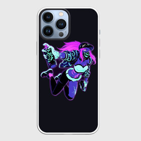 Чехол для iPhone 13 Pro Max с принтом Neon Girl в Белгороде,  |  | Тематика изображения на принте: blue | cyberpunk2077 | girl | girls | neon | неон | неоновая девушка