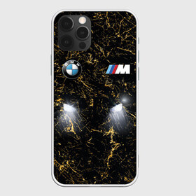 Чехол для iPhone 12 Pro Max с принтом BMW в Белгороде, Силикон |  | auto | bmw | блеск | брызги | золото | машина | мрамор | ночь | текстура | фары