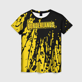 Женская футболка 3D с принтом  Borderlands в Белгороде, 100% полиэфир ( синтетическое хлопкоподобное полотно) | прямой крой, круглый вырез горловины, длина до линии бедер | 2k | bl | bl3 | borderlands | legendary | lilith | loot | looter shooter | pc | review | zombie island | брик | лилит | мордекай | пограничье | роланд