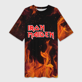 Платье-футболка 3D с принтом Iron Maiden в Белгороде,  |  | iron | iron maiden | maiden | music | rock | айрон майден | айрон мейден | музыка | рок