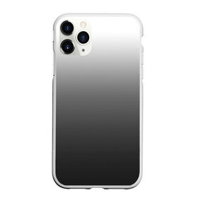 Чехол для iPhone 11 Pro Max матовый с принтом Черно-белый градиент в Белгороде, Силикон |  | градиент. белый. черный. casual.