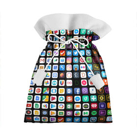 Подарочный 3D мешок с принтом Iphone and Apps Icons в Белгороде, 100% полиэстер | Размер: 29*39 см | Тематика изображения на принте: android | apk | apps | icon | iphone | iphone and apps icons | social | айфон | андроид | значок | приложение