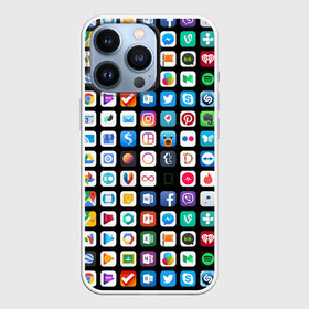 Чехол для iPhone 13 Pro с принтом Iphone and Apps Icons в Белгороде,  |  | android | apk | apps | icon | iphone | iphone and apps icons | social | айфон | андроид | значок | приложение