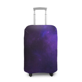 Чехол для чемодана 3D с принтом Фиолетовая звезда в Белгороде, 86% полиэфир, 14% спандекс | двустороннее нанесение принта, прорези для ручек и колес | арт | звезда | звёзды | карлик | космос | облако | синий | сияние | темный | фиолетовый | черный | яркая | яркие цвета