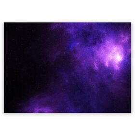 Поздравительная открытка с принтом Фиолетовая звезда в Белгороде, 100% бумага | плотность бумаги 280 г/м2, матовая, на обратной стороне линовка и место для марки
 | арт | звезда | звёзды | карлик | космос | облако | синий | сияние | темный | фиолетовый | черный | яркая | яркие цвета