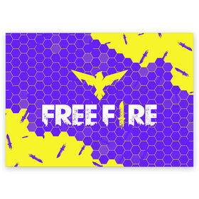Поздравительная открытка с принтом FREE FIRE / ФРИ ФАЕР в Белгороде, 100% бумага | плотность бумаги 280 г/м2, матовая, на обратной стороне линовка и место для марки
 | 