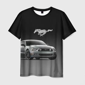 Мужская футболка 3D с принтом Mustang в Белгороде, 100% полиэфир | прямой крой, круглый вырез горловины, длина до линии бедер | car | hoofs | horse | mane | motorsport | mustang | power | prestige | tail | usa | автомобиль | автоспорт | грива | конь | копыта | лошадь | мощь | мустанг | престиж | сша | хвост