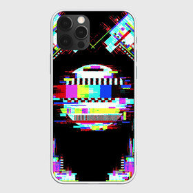 Чехол для iPhone 12 Pro с принтом Glitch VHS в Белгороде, силикон | область печати: задняя сторона чехла, без боковых панелей | glitch | rgb | vhs | помехи | разноцветный | шум