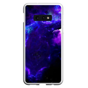 Чехол для Samsung S10E с принтом Космическое небо в Белгороде, Силикон | Область печати: задняя сторона чехла, без боковых панелей | Тематика изображения на принте: арт | звёзды | иний | космос | облако | розовый | сияние | тёмный | туманность | фиолоетовый | черный | яркие цвета