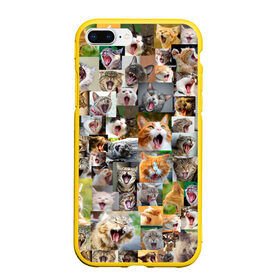 Чехол для iPhone 7Plus/8 Plus матовый с принтом Неко ахегао цвет в Белгороде, Силикон | Область печати: задняя сторона чехла, без боковых панелей | cat | mew | аниме | ахегао | зевок | котейки | кошки | мяу | неко | няшность | потерялся | сон