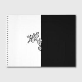Альбом для рисования с принтом Пантера в Белгороде, 100% бумага
 | матовая бумага, плотность 200 мг. | Тематика изображения на принте: мультик | мультфильм | пантера | персонаж | розовая пантера
