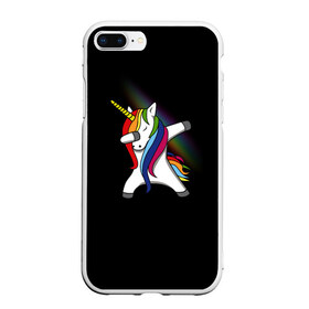 Чехол для iPhone 7Plus/8 Plus матовый с принтом RAINBOW в Белгороде, Силикон | Область печати: задняя сторона чехла, без боковых панелей | casual | unicorn | для девушек | для детей | для парней | единорог | пони | радужное настроение