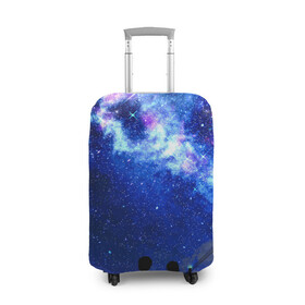 Чехол для чемодана 3D с принтом Ночное  Небо в Белгороде, 86% полиэфир, 14% спандекс | двустороннее нанесение принта, прорези для ручек и колес | blue | sky | башни | звездное небо | звезды | космическое | красота | небо | ночь | синий