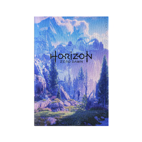 Обложка для паспорта матовая кожа с принтом Horizon Zero Dawn в Белгороде, натуральная матовая кожа | размер 19,3 х 13,7 см; прозрачные пластиковые крепления | Тематика изображения на принте: aloy | antasy girl | art | artwork | digital art | fantasy | horizon | horizon: zero dawn | landscape | tallneck | warrior fantasy | weapon | zero dawn