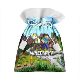 Подарочный 3D мешок с принтом MINECRAFT в Белгороде, 100% полиэстер | Размер: 29*39 см | Тематика изображения на принте: craft | creeper | dungeon | dungeons | earth | game | logo | mine | minecraft | minecraft dungeons | mobile | online | дунгеонс | земля | зомби | игра | крипер | лого | майкрафт | майнкрафт | онлайн | подземелье