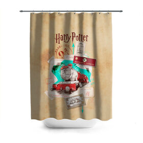 Штора 3D для ванной с принтом Harry Potter Hogwarts Express в Белгороде, 100% полиэстер | плотность материала — 100 г/м2. Стандартный размер — 146 см х 180 см. По верхнему краю — пластиковые люверсы для креплений. В комплекте 10 пластиковых колец | harry potter | kings cross station | vdosadir | вокзал кингс кросс | гарри поттер | джоан роулинг | платформа