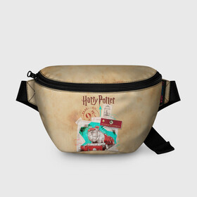 Поясная сумка 3D с принтом Harry Potter Hogwarts Express в Белгороде, 100% полиэстер | плотная ткань, ремень с регулируемой длиной, внутри несколько карманов для мелочей, основное отделение и карман с обратной стороны сумки застегиваются на молнию | harry potter | kings cross station | vdosadir | вокзал кингс кросс | гарри поттер | джоан роулинг | платформа