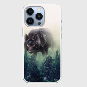 Чехол для iPhone 13 Pro с принтом Волк в Белгороде,  |  | альфа | амега | волк | волчонок | дым | зверь | зелёная | зима | красивая | лайка | лес | лесс | омега | пёс | подарок | прикольная | сибирь | сказка | собака | сосны | тайга | фильм | хаски | щенок