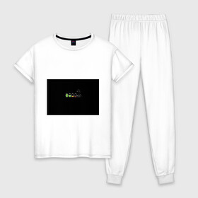 Женская пижама хлопок с принтом Батарейка в Белгороде, 100% хлопок | брюки и футболка прямого кроя, без карманов, на брюках мягкая резинка на поясе и по низу штанин | графика | графический дизайн | картинки | лого | текст