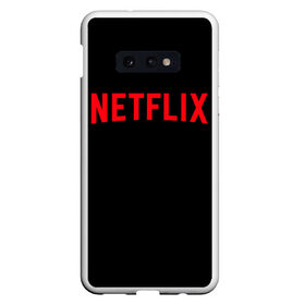 Чехол для Samsung S10E с принтом NETFLIX в Белгороде, Силикон | Область печати: задняя сторона чехла, без боковых панелей | Тематика изображения на принте: netflix | stranger things | нетфликс | очень странные дела