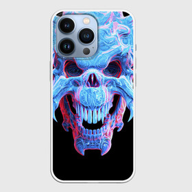 Чехол для iPhone 13 Pro с принтом Череп Психоделика в Белгороде,  |  | skull | зверь | зубы | психоделика | психоделический | страшный | хищник | череп | череп зверя | чужой