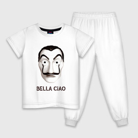 Детская пижама хлопок с принтом BELLA CIAO в Белгороде, 100% хлопок |  брюки и футболка прямого кроя, без карманов, на брюках мягкая резинка на поясе и по низу штанин
 | bella ciao | бумажный дома | деньги | сериал