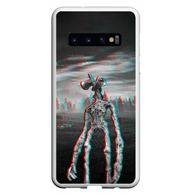 Чехол для Samsung Galaxy S10 с принтом Siren Head Horror Glitch в Белгороде, Силикон | Область печати: задняя сторона чехла, без боковых панелей | Тематика изображения на принте: glitch | glitch siren head | rgb | siren head | sirena | глитч | глич | ретро | сирейноголовый | сирена | сиреноголовый