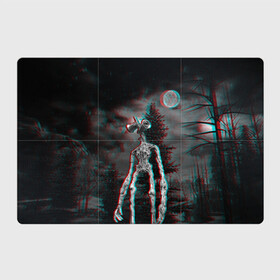 Магнитный плакат 3Х2 с принтом Siren Head Horror  в Белгороде, Полимерный материал с магнитным слоем | 6 деталей размером 9*9 см | Тематика изображения на принте: glitch | glitch siren head | rgb | siren head | sirena | глитч | глич | ретро | сирейноголовый | сирена | сиреноголовый