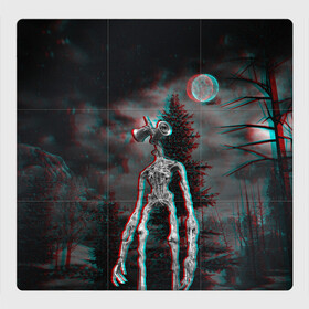 Магнитный плакат 3Х3 с принтом Siren Head Horror  в Белгороде, Полимерный материал с магнитным слоем | 9 деталей размером 9*9 см | glitch | glitch siren head | rgb | siren head | sirena | глитч | глич | ретро | сирейноголовый | сирена | сиреноголовый