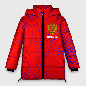 Женская зимняя куртка 3D с принтом RUSSIA РОССИЯ в Белгороде, верх — 100% полиэстер; подкладка — 100% полиэстер; утеплитель — 100% полиэстер | длина ниже бедра, силуэт Оверсайз. Есть воротник-стойка, отстегивающийся капюшон и ветрозащитная планка. 

Боковые карманы с листочкой на кнопках и внутренний карман на молнии | hjccbz | russia | ussr | герб | двухглавый | кгыышф | орел | орнамент | победа | родина | рожден | россии | российский | россия | русский | русь | сборная | символ | символика | спорт | ссср | страна | флаг | хохлома